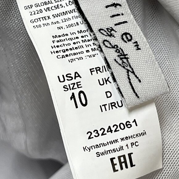 Profile By Gottex Swimsuit Womens 10 Purple Kundala Shoulder Ruffle One‎ Piece - Picture 8 of 8